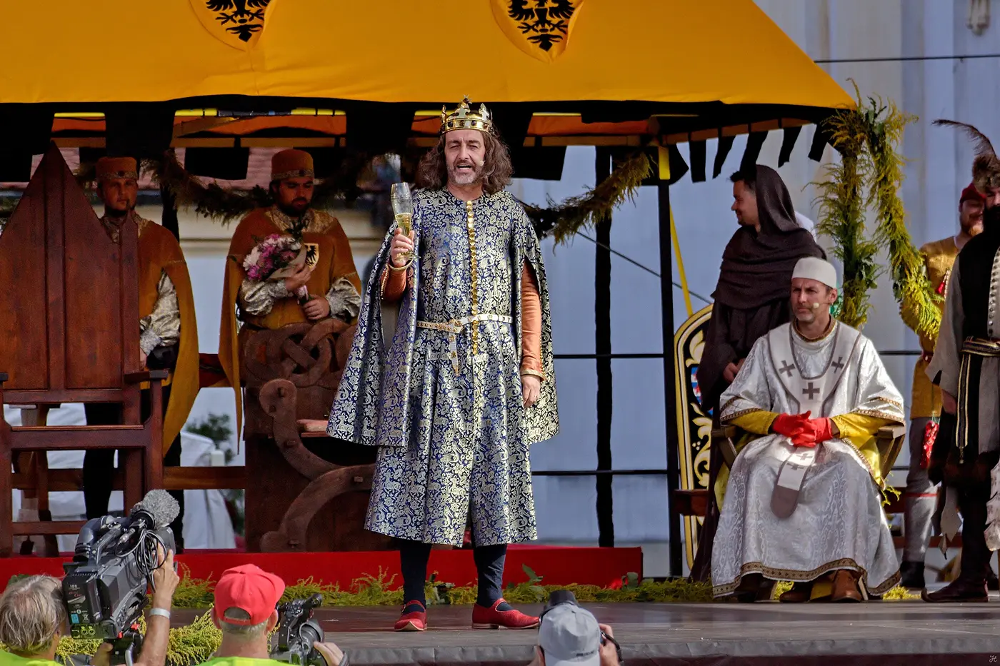 Ceremonie během Císařského dne v Kadani